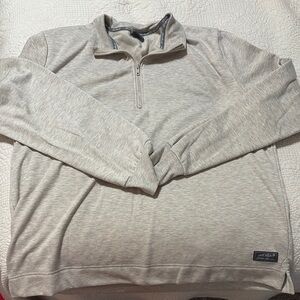 Eddie Bauer Gray Zip Up Sweater Classic Mock Neck